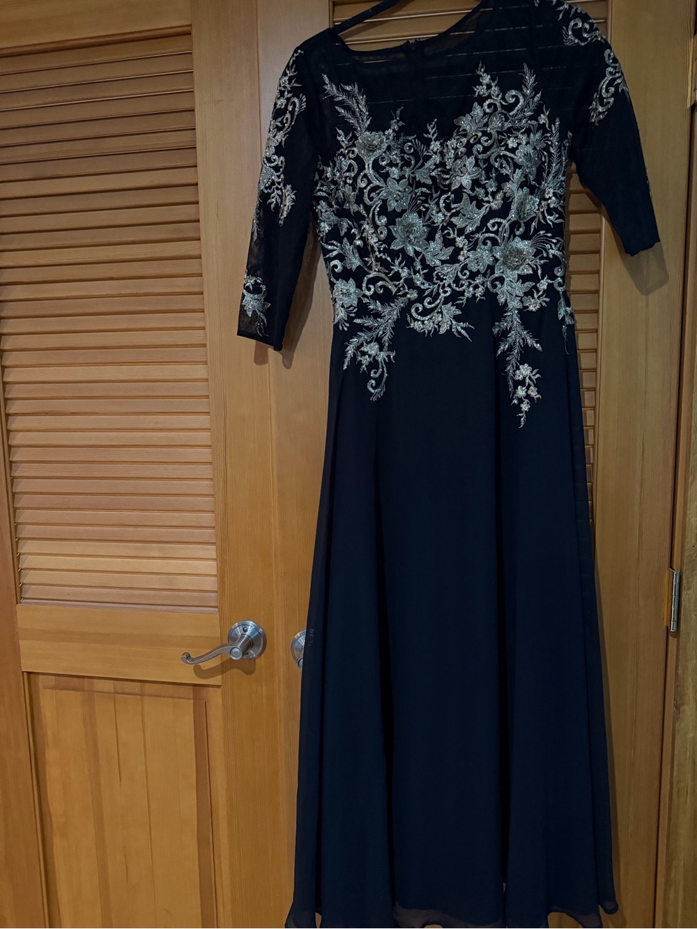 Mother of the Bride black and gold dress